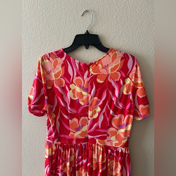 Maggy London Floral Short Sleeve Stretch Jersey Dress Women’s Size 10 NWOT - Picture 7 of 9